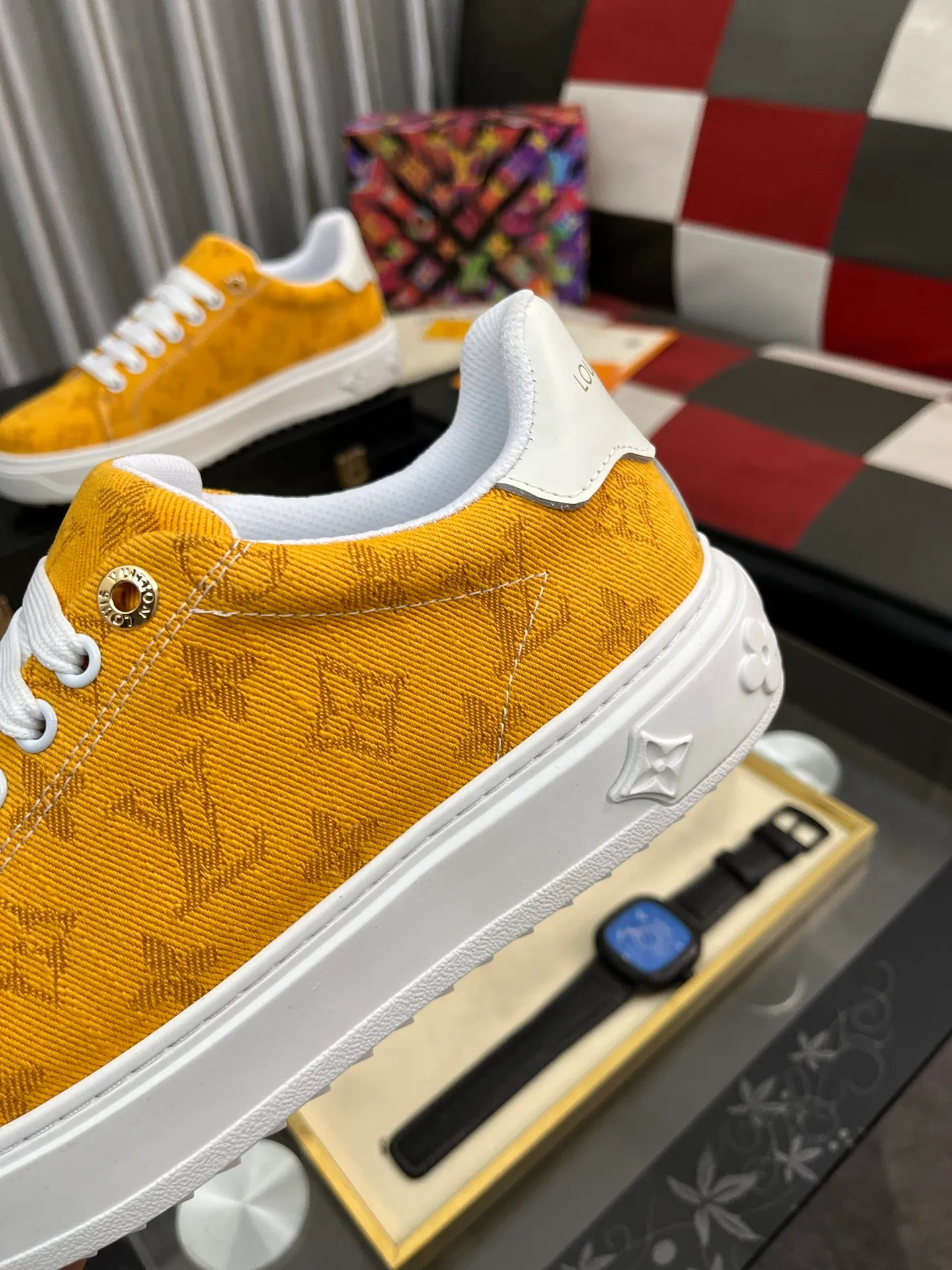 Men's shoes 💰540⌚️⌚️[Louis Vuitton LV] Dad shoes are popular casual sports shoes with outsole, breathable and comfortable, easy to walk, trendy men's versatile fly woven epoxy matching ➕leather lining➕Gucci's popular original outsole, sports and running style, super comfortable. Size 38-445️⃣Colors available